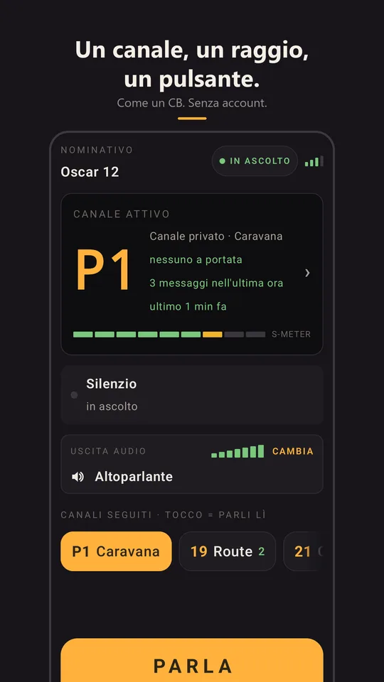 La radio sul canale privato Caravana, in ascolto